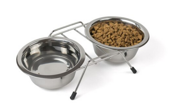 Stainless steel cat feed bowls