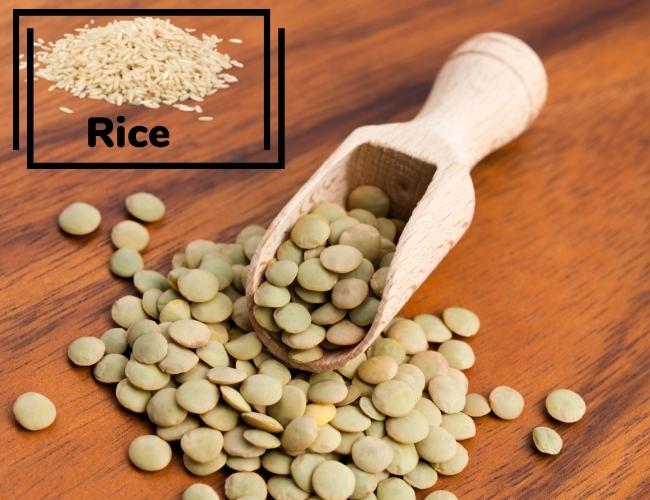 Replace rice with organic green lentils