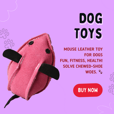 Mouse Leather Toy for Dogs and Cats