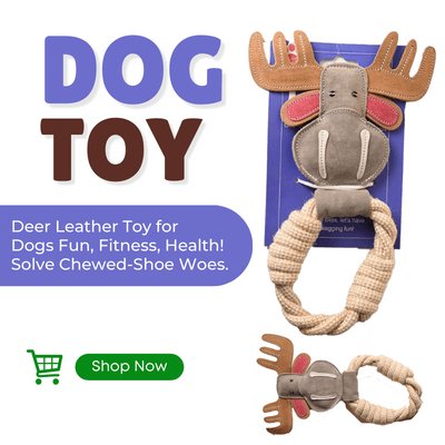 Deer Rope Romp Leather Toy for Dogs and Cats