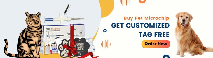 Pet Microchip with QR code Tag