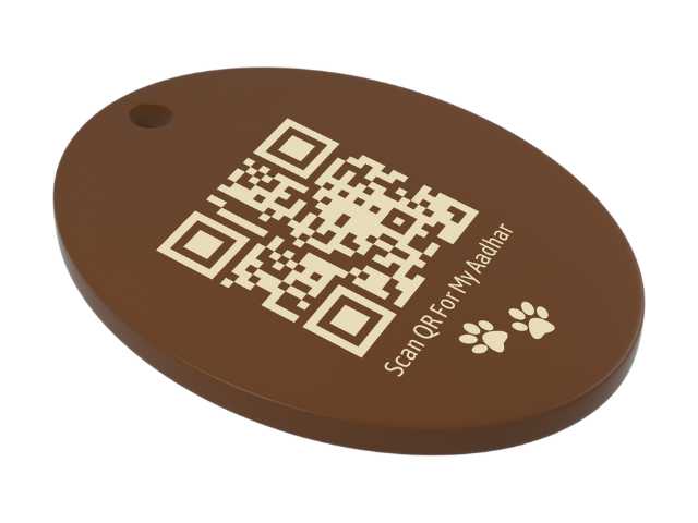 QR code Pet ID Aadhar Tag